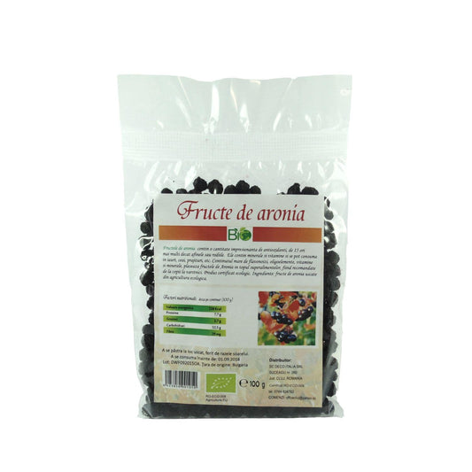 Fructe de Aronia Uscate, Deshidratate, BIO - 100g