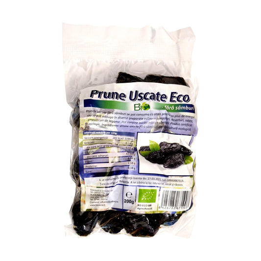 Prune Uscate Eco Bio, Fără Sâmburi - 200g