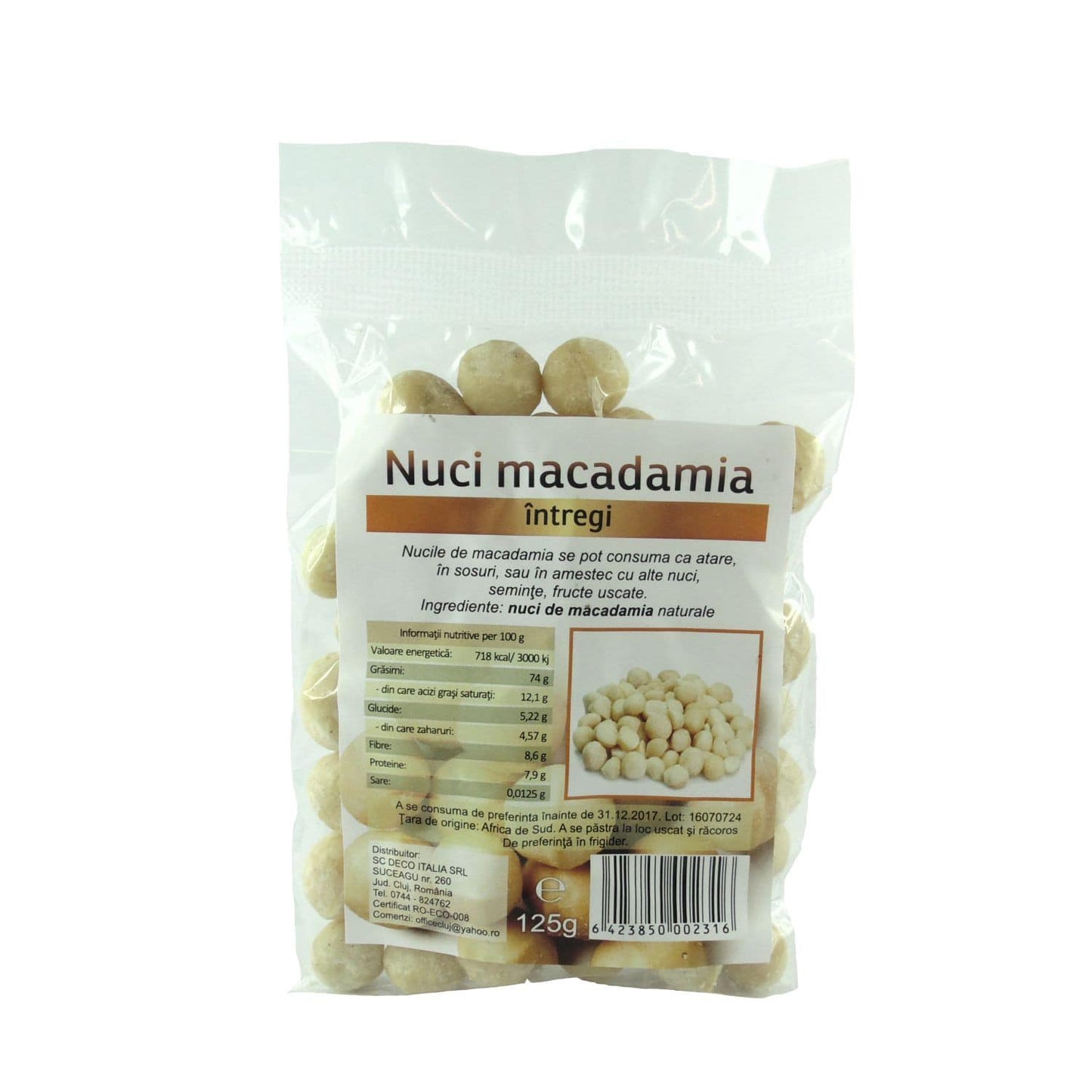 Nuci Macadamia 125g