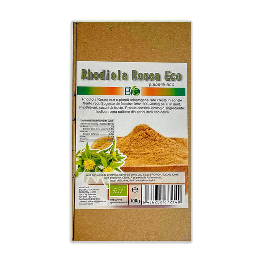 Rhodiola Rosea ECO Pulbere BIO - 100g