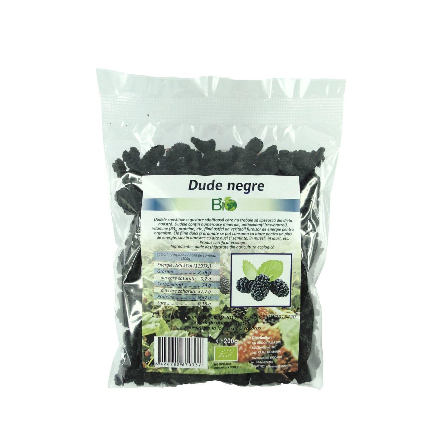 Dude Negre Uscate, Deshidratate, BIO - 200g