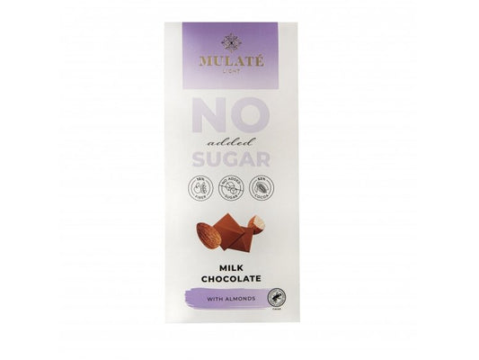Mulate ciocolată fără zahăr cu migdale 90g